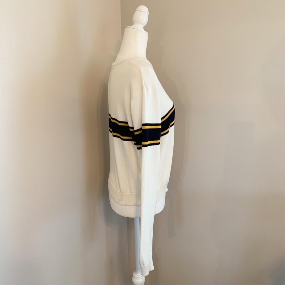 SOLD! Brandy Melville Women’s One Size White Los Angeles Knit Collegiate Sweater - Picture 4 of 8